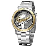 FORSINING Men's Automatic Movement Stainless Steel Bracelet Skeleton Watch with Analog FSG9418M4T1