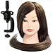 Neverland Beauty 26" 70% Real Hair Hairdressing Training Mannequin Hairdresser Training Heads With Free Clamp For College and Professional Use Brown
