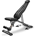 Flexnest Flexbench Commercial Grade Adjustable And Foldable Gym Bench Incline,Decline & Flat 250 Kg Capacity Fitness Gym Bench For Home Workout,Premium Leather Adjustable Multi-Purpose Machine - Black