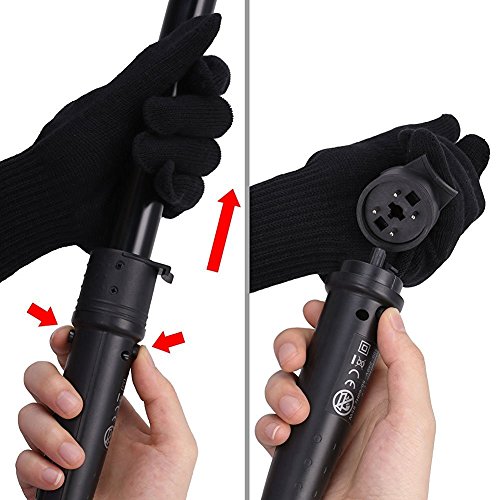 GHB Dodo Lockenstab Lockenwickler 4 in 1 LCD Display mit einstellbarer Temperatur für neue Frisur Mode Fashion Schwarz - 7