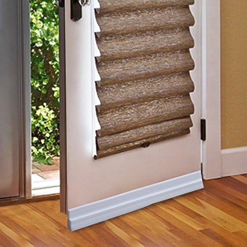 Silicone Self-Adhesive Door Bottom Draft Excluders for Door-Soundproof and Sweep (45*5000, white)