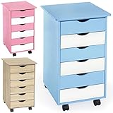 TecTake Rollcontainer mit 6 Schubladen -diverse Farben-...
