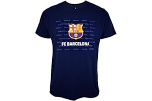 FC BARCELONA Barcelona Camiseta BARÇA Emblema con Licencia del FC Adulto Talla L
