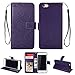 Produktbild iPhone 7 Plus Hülle , Mandala Blume Tasche für iPhone 8 Plus Premium Geldbeutel Kunstleder Flip Taschenhülle Handytasche Rückseite Schale für Apple iPhone 7 Plus / 8 Plus (5.5 zoll) Magnetverschluss Kartenfächer Klapptasche Stil Schutzhülle Handyhülle Caselover Standfunktion und Kartenfächer Klapptasche + Kredit Kartenfächer Bumper - Lila