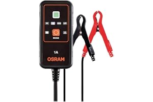 OSRAM BATTERYcharge 901, underhållsladdning för bilbatterier 6V & 12V, mobil batteriladdare för motorcyklar och mindre fordon