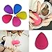Hotrose 5 pcs Foundation Makeup Sponge Blender Flawless Smooth Puff (Water Droplets Shape)