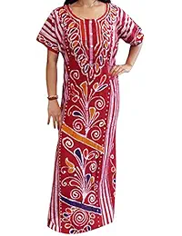 Indiatrendzs Women's Cotton Nighty Batik Printed Summer Nightwear Chest : 46