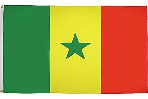 AZ FLAG - Drapeau Sénégal - 150x90 cm - Polyester léger - Drapeau Sénégalais Avec Oeillets Métalliques Intégrés - 80g