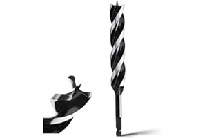 MOXPIFY 20x300mm Holzbohrer Holzschlangenbohrer für Weichholz, Hartholz mit Zentrierspitze und E 9.5 Schaft