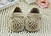 DEHANG Baby Girls Sandals Toddlers Apricot Flower Non-slip Soft Sole Crib Shoes White 0-6 Month
