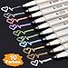 Produktbild DealKits Premium Metallic Marker Stifte, Satz von 10 sortierten Farben Metallischen Stift Pens für Kartenherstellung DIY Fotoalbum Gästebuch Hochzeit Papier Glas Kunststoff Stein - Feiner Spitze(1MM)