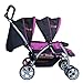 FoxHunter Baby Toddler Tandem Double Stroller Twin Pushchair Pram Buggy Travel With Rain Cover Purple New