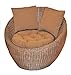 Produktbild Rattan Schalensessel " Gentong " , Rattansessel inkl. hochwertigen Polster , dichtgeflochten , D 95 cm , Fb. darkbrown