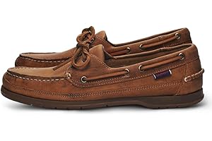 Sebago Scarpette da Barca da Uomo Schooner Crazy Horse Marrone