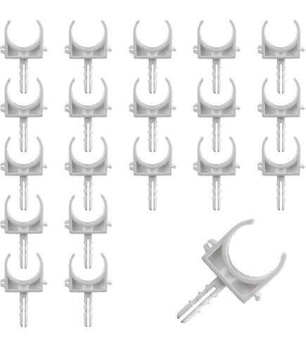 Lot De 20 Colliers Lyre PVC Gris Nicoll - Tube 32mm, Pour Plomberie, Neuf
