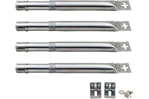 LLWQUANZSS Attachcooking BBQ Gas Grill Universal Adjustable Stainless Steel Burner with Straight Tube for FirePlus, Fire Mountain, Char-Broil, CosmoGrill and Others, from 12" to 17.5"