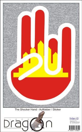 The Shocker Hand - Laptop Notebook Skin Sticker Cover Art Decal - 210x144 mm white Outline with Flag - Kampuchea