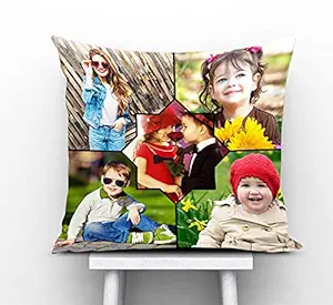 PINK SWAN Photo Cushion/Pillow for Gift to Husband,Wife,Mother,Father,Girl, Boy,Best Friend on Birthdays,Valentine,Rakhi with Filler. Size:- 12x12 inches, Colour:- Multi, Style 17