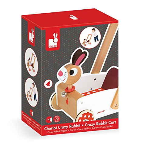 Janod 05997 – Lauflernwagen Crazy Rabbit, mit Glöckchen - 7