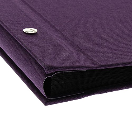 Goldbuch Schraubalbum, Bella Vista Trend 2, 39 x 31 x 2,5 cm, 40 schwarze Seiten mit Pergamin, Leinen, Dunkel Aubergine, 28718 - 3