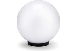 Velamp APOLUX – Lampada Sferica da esterno, diametro 200mm, Attacco E27, Colore Bianco | Impermeabile IP44, Diffusione a 360°, Ideale per giardini, terrazze e vialetti