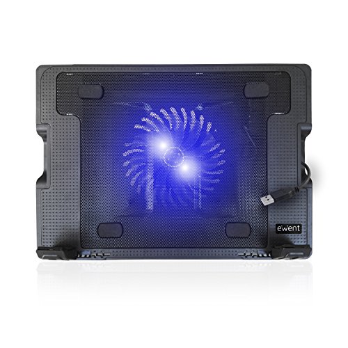 Ewent Laptop Kühler 17 Zoll In der Höhe verstellbar Notebook Ständer mit USB Port und 1 LED leise 145 mm Lüfter für Macbook, Laptop, Notebook - 2