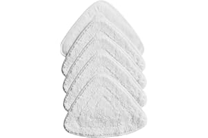 LUTAKU Paquete de 5 almohadillas para mopa de vapor, reemplazo de cabezal de mopa de vapor Vileda, almohadillas de repuesto para mopa de vapor Vileda, paño de limpieza de microfibra triangular