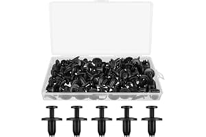 Adiwo Plastic Rivet Fasteners, 60 PCS Car Body Retainer Clips Set, 6mm Expansion Rivets Plastic, Push Type Retainer Clips, Bumper Clips, Universal Automobile Trim Panel Clip