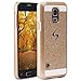 Produktbild Galaxy S5 mini Hülle, Asnlove Ultra Thin Dünn Hart PC cover für Samsung Galaxy S5 mini SM-G800 Schutzhülle Premium Matt Luxus Handytasche Bumper Case Kristall Sparkle Bling Glitzer Tasche Protective Skin Shinning Schale Ultraleicht Tasche Light Etui - Champagner Golden