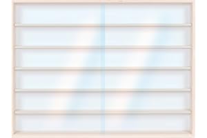 ‎ALSINO Alsino Modelleisenbahn Sammlervitrine mit Nuten aus Holz - Setzkasten Wandregal Hängevitrine - V-13a Vitrine Spur H0 Märklin Regal 100 cm x 58 cm x 8,5 cm