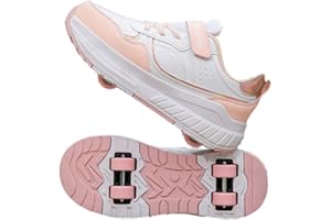 ENEN Scarpe con Rotelle Bambina, Outdoor Stile di Strada Sportive Scarpe da Skateboard, 4 Ruote Skateboard Sneakers Multisport Scarpe da Ginnastica da Pattini per Ragazze e Ragazzi