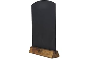 Chalkboards UK WC124F Table Top Chalkboard with Plinth, Wood, Rustic Brown, A4, 31 x 21 x 4 cm