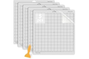 Jerilla 5pcs Cutting Mat for Cricut 12"x12" StandardGrip Cutting Mats Set Adhesive Non-Slip Craft Mat for Cricut Maker/Explore One/Air/Air 2 with Scraper