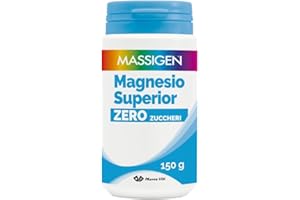 Massigen - Magnesio Superior Zero Zuccheri, Integratore Salino, Basso Contenuto Calorico, Riduce Stanchezza e Affaticamento, 150 g in Polvere