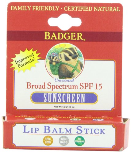 Unscented SPF15 Sunscreen Natural Lip Balm Blocks UVA & UVB Rays 4.2g