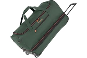 travelite trolley da viaggio con ruote, grande, volume espandibile, BASICS, bagaglio morbido arrotolabile con piega espandibile, 70 cm, 98 - 119 litri
