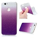 Huawei Nova Tasche Hülle Mavis's Diary Lila Glitzern Allmähliche Veränderung Full Protective Case TPU Softcase Silikon Back Cover Schutzhülle Anti-Scratch Telefon-Kasten Handyhülle Handycover Bumper Fall Euit - 