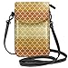 Produktbild Jiger Women Small Cell Phone Purse Crossbody,Rising Sun Concept Fish Scale Pattern Sunburnt Transition Color