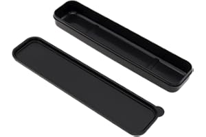 OriGlam Scatola portatile per posate da viaggio, semplice scatola portaoggetti per posate, 24,5 x 5,9 cm (nero)