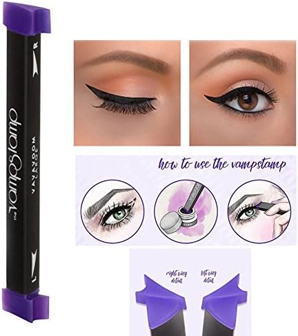 Eyeliner Set,Winged Eyeliner Stamp with Eyeliner Liquid and Brush for Professional Reusable Easy to Cosmetic Simple Easy to Carry (Large)