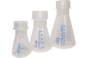 LABBOX KENZIUM – Confezione Da 3 x Beute Erlenmyer | 3 Misure: 100 Ml, 200 Ml e 500 Ml | in Polipropilene