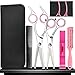 Produktbild 8 Stück Set Schneidescheren für Haar, Friseurscheren Kit, Effilierschere, Artefakt, Haarkamm, Ledertasche für Scheren, Professionelle Scher-Kit für Barber Salon Zuhause Für Männer Frauen und Haustiere