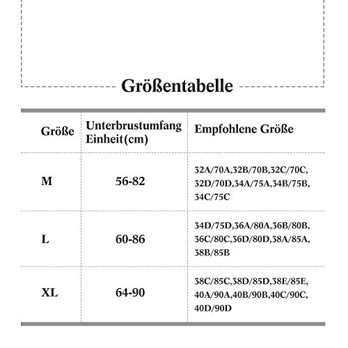 Yolev Sport BH Yoga BH starker Halt mit Polster ohne Bügel (2 Stücker) - 3