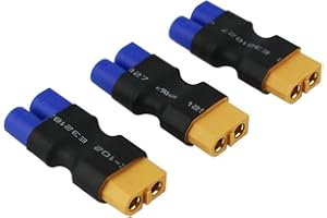 OliYin 3pcs Male EC3 Losi to Female XT-60 Connector Adapter XT60 LiPO Battery(Pack of 3)