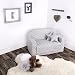 lulando Pull-Out Sofa Bed for Children Oeko-Tex Standard 100 certified, Two Decorative cushions White Stars / Grey