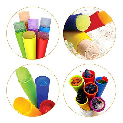 Vpsan Silikon-Eis-Pop Maker Set,Ice Pop Formen,100% Lebensmittelsilikon- BPA frei, FDA-zugelassenen-6 Stück - 2