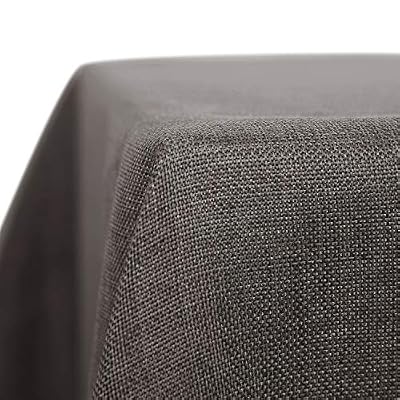 Deconovo Nappe Anti Taches Rectangulaire Exterieur Effet Lin Imperméable Decoration Table 150x240cm Gris
