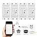 Produktbild WiFi Smart Switch Drahtlose Fernbedienung Relais Schalter Modul DIY Ihr Smart Home mit Countdown und Timer-Funktion AC 90-250V 2200W (4 Pack)