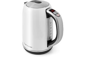 RIVIERA & BAR Riviera-et-Bar BT541A Bouilloire à Température Réglable Serena, Blanc Nacré