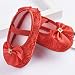 Voberry®1 Pair Cute Fashion Infant Newborn Baby Mary Jane Shoes Toddler Kid Baby Girl Rose Bowknot Elastic Band Newborn Walking Shoes (2, Red)